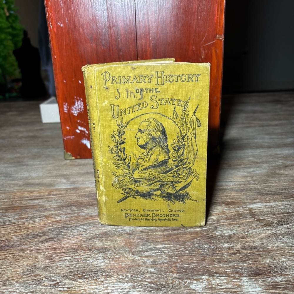 Vintage Yellow History Book